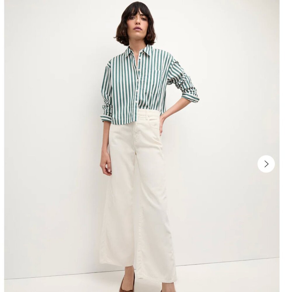 Veronica Beard Taylor Corduroy Cropped Wide-Leg Pant